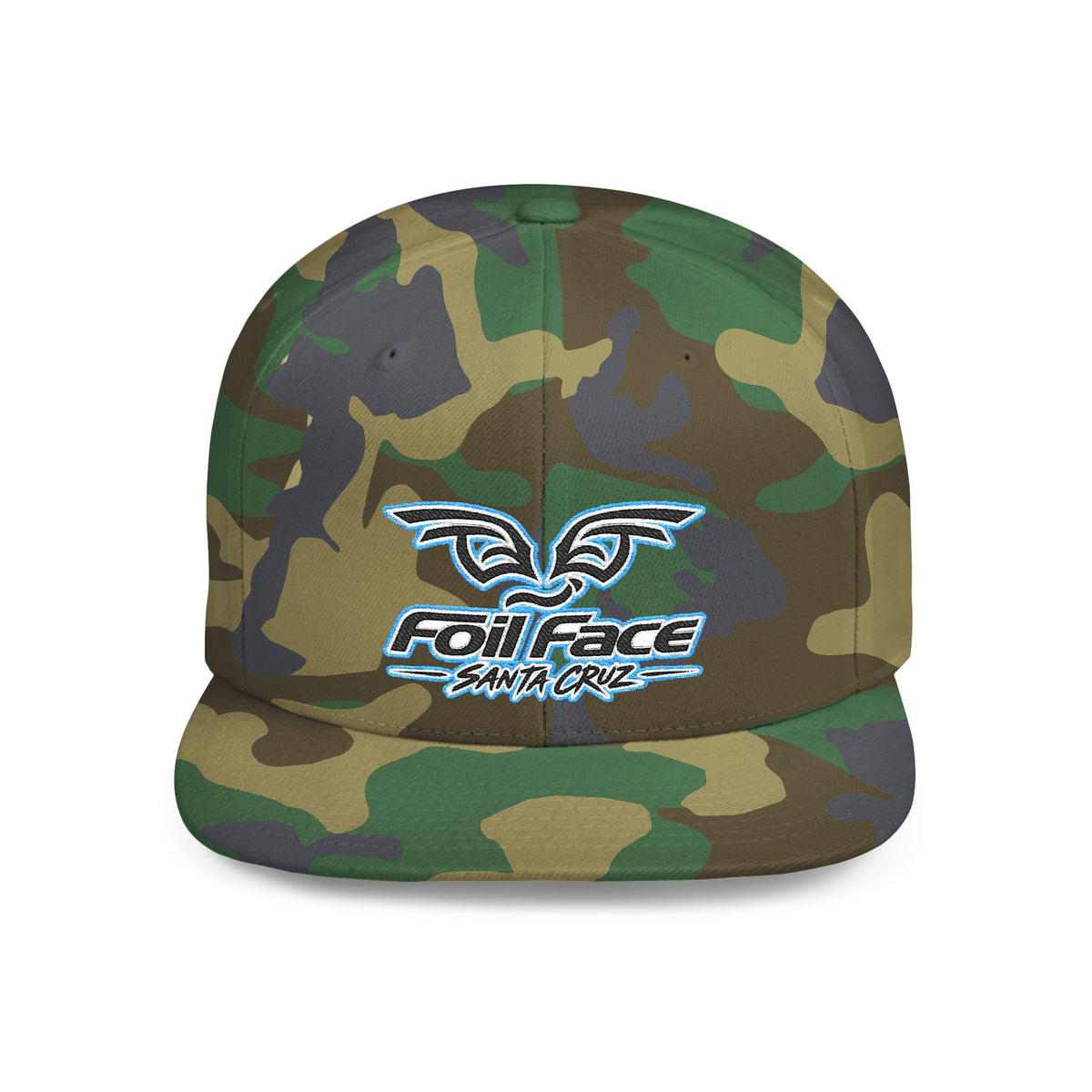 Foil Face Santa Cruz Flat Bill Snapback Hat — Coastal Surf Streetwear Cap